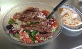 lansing Fleetwood diner Menu picture - Greek salad steak